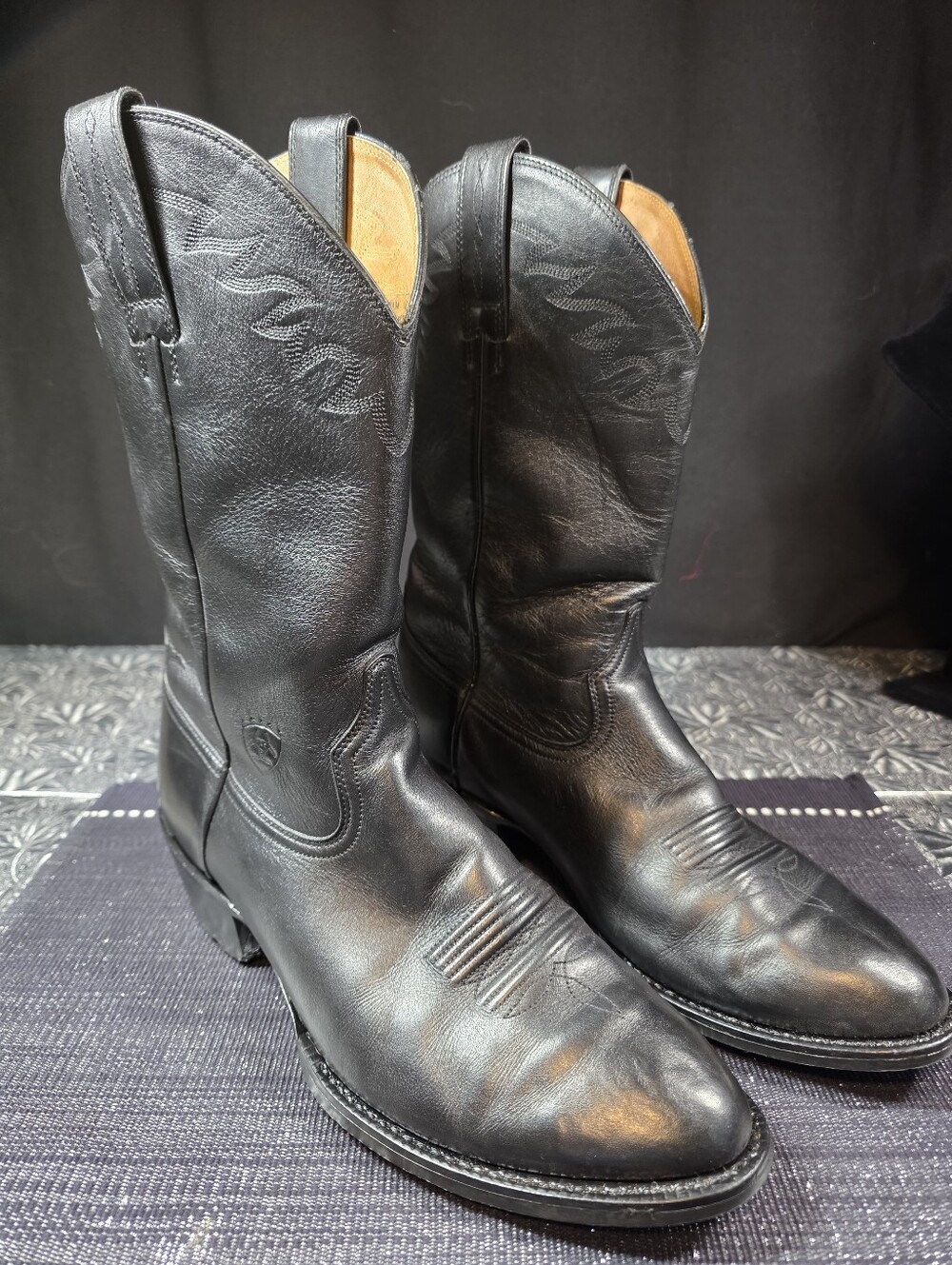 Ariat Heritage Sedona Black Leather Cowboy Western Boots